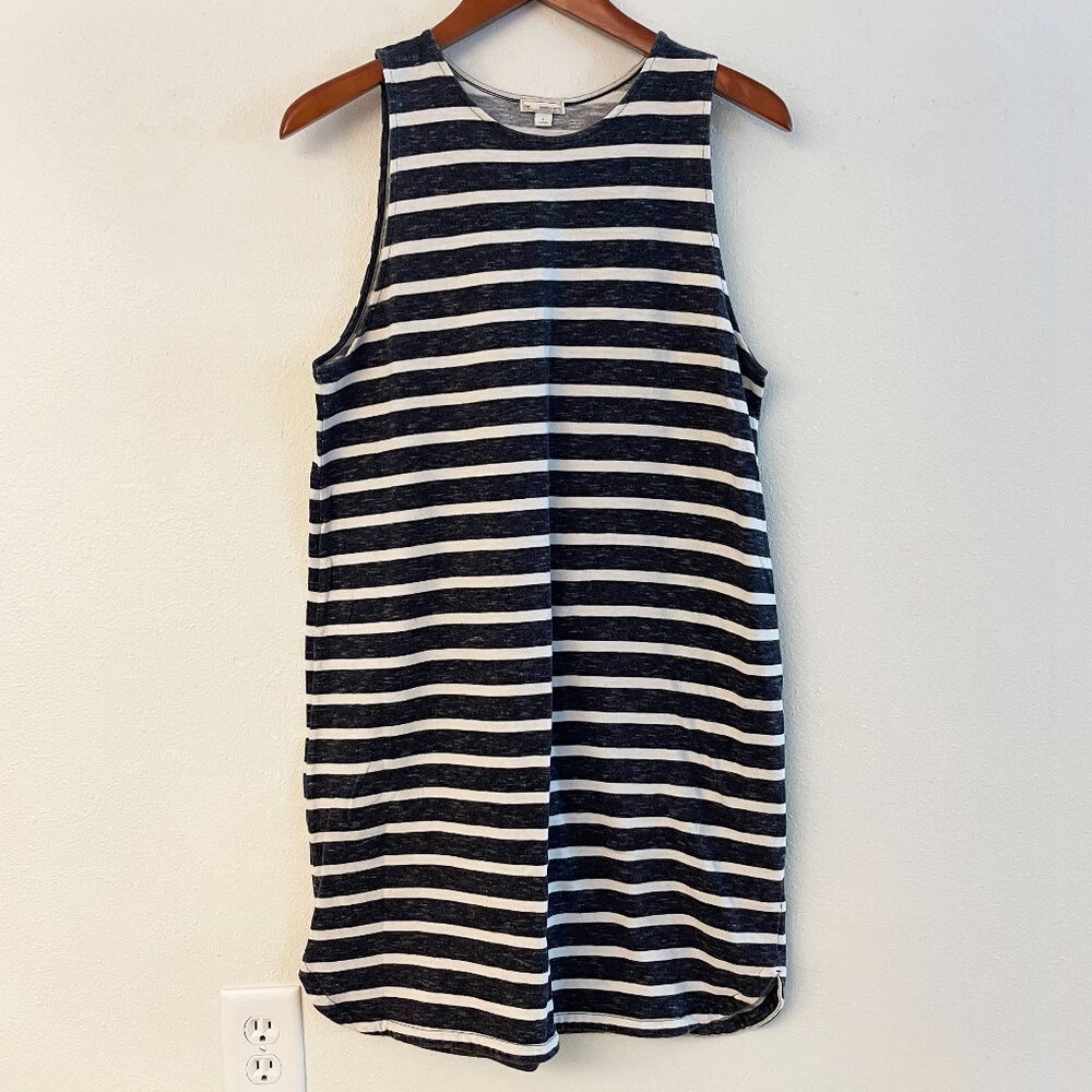 Gap Women's Navy/White Striped Tank Dress, Size L